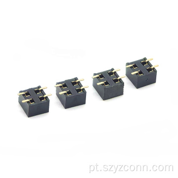 Conector de cabeçalho fêmea de passo de 2,54 mm 4P
